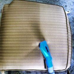 Upholstery Cleaning Before & After - side by side comparison